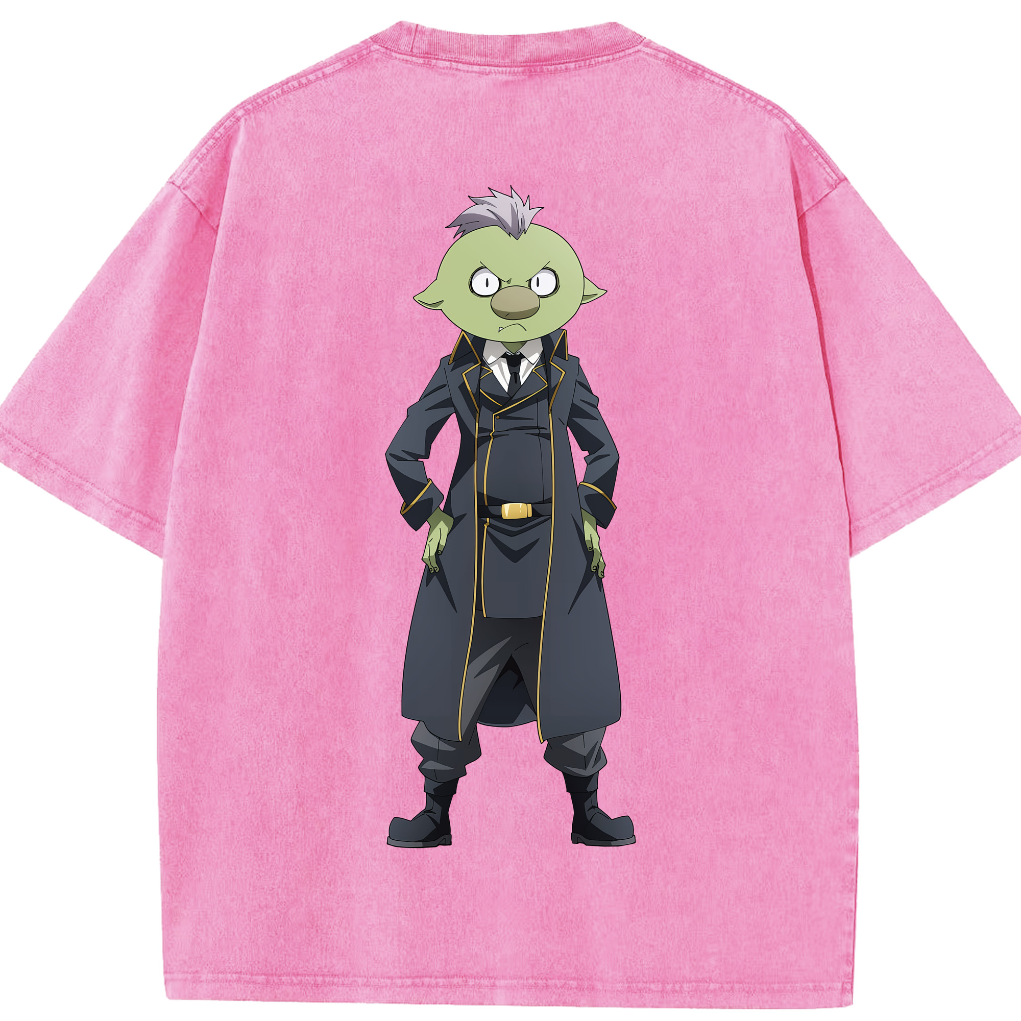 （画像用） 転スラ Regarding Reincarnated to Slime 綿100% ヴィンテージ風 半袖Tシャツ（背面プリント）